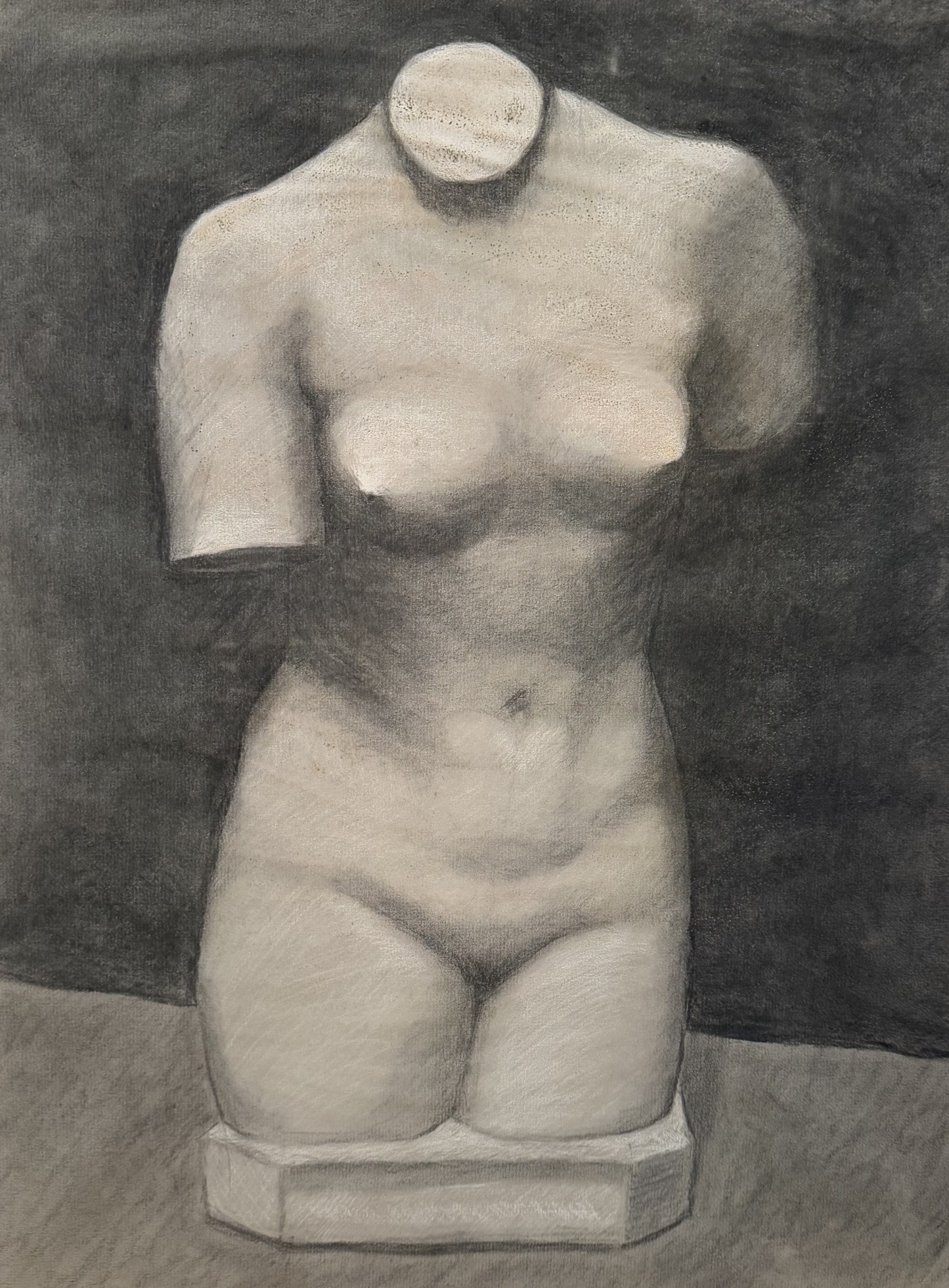 “Venus Fragment” - Charcoal on paper